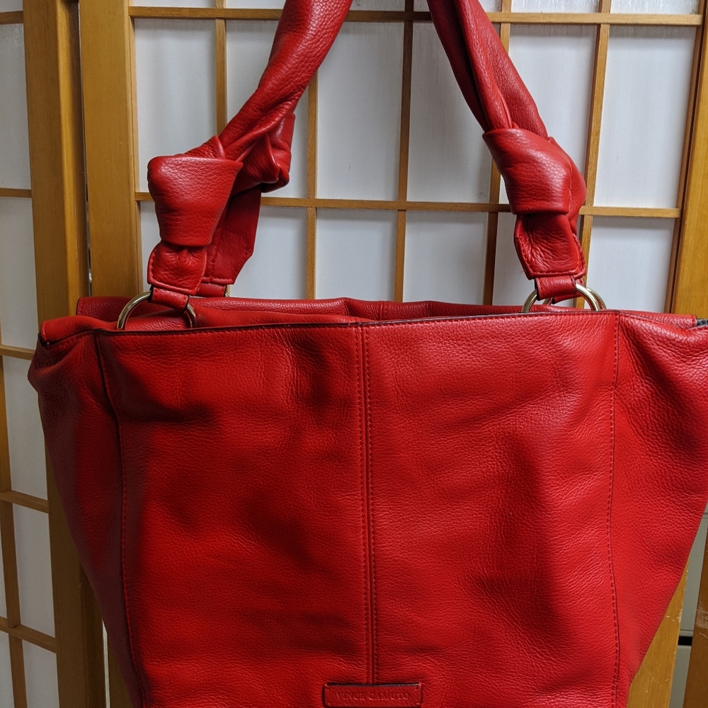 Vince Camuto Buttery Soft Red Leather Handbag